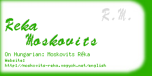 reka moskovits business card